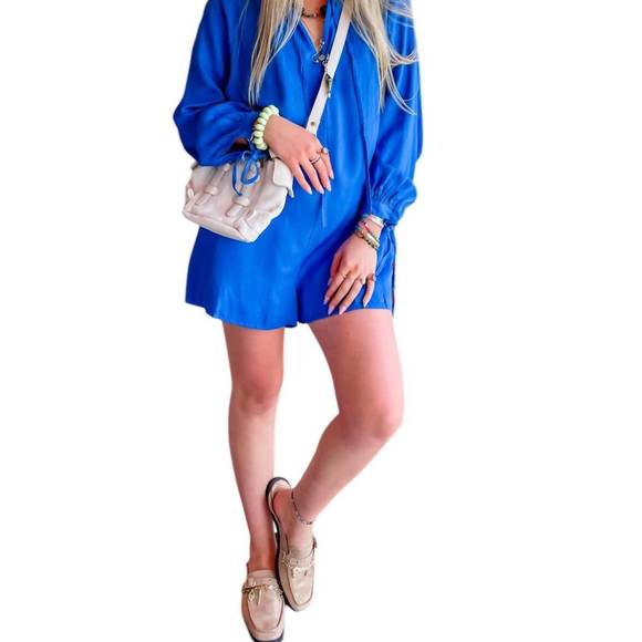 NEW FRNCH cleone romper in blue - Picture 1 of 3